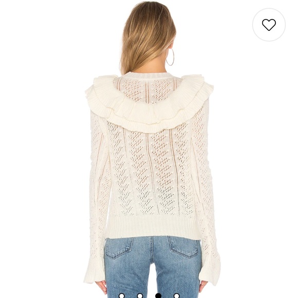 Tularosa Cream Ruffle Sweater - Picture 4 of 4